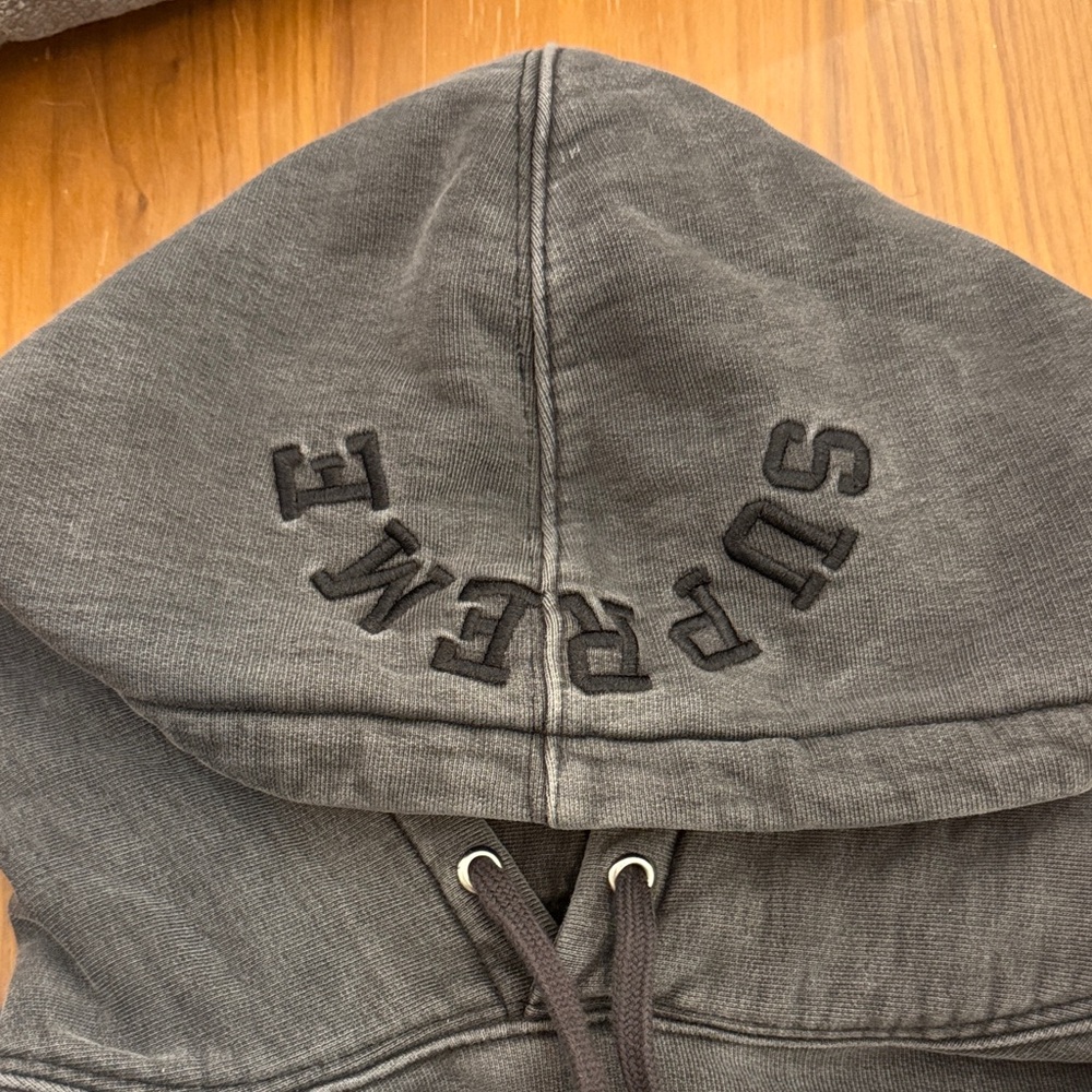 Supreme Overdyed Hoodie Black/Grey - Picture 2 of 4